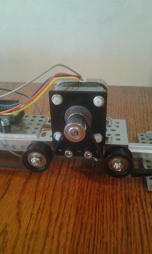Stepper motor mount for use with goBilda plates.