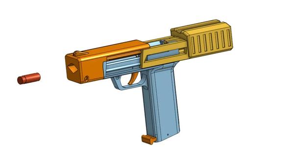 S.I.M.P. the Stringer Internal Magazine Pistol (Nerf Blaster)