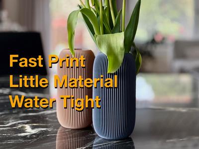 Ribbed Modern Vase (water tight)