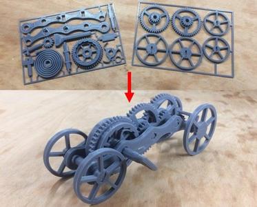 Fully 3D-printable wind-up car gift card