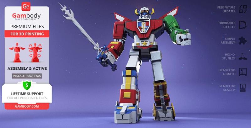 Voltron (1984) 3D Printing Model | Assembly + Action