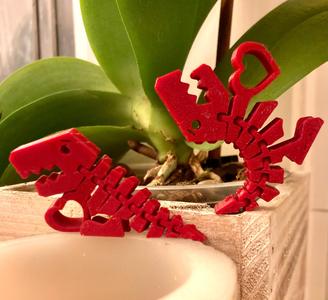 Valentines Flexi T-Rex with Heart (Print-in-Place)