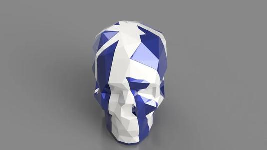 Interlocking Low Poly Skulls