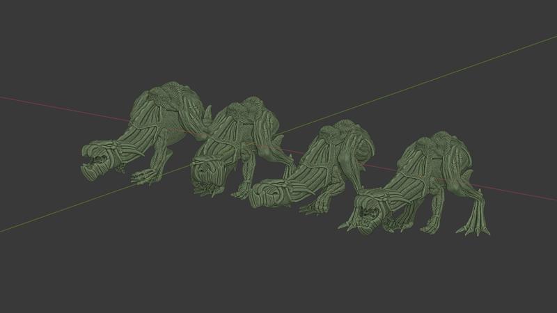 Gnarly Beasts, without riders, for Cannibal Chickens