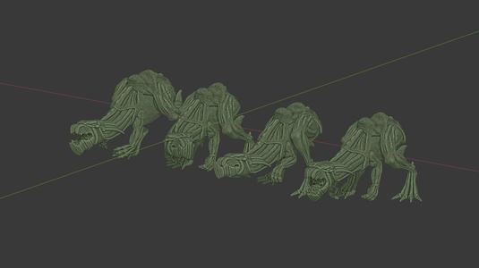 Gnarly Beasts, without riders, for Cannibal Chickens