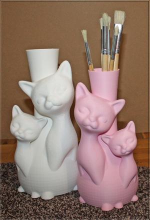 Cats Vase