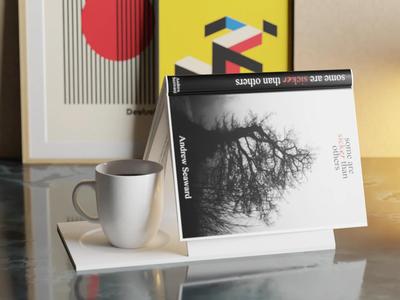 Minimal Triangular Book Holder with Mug Slot
