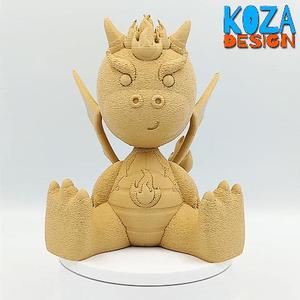 Pyro, a cute Dragon printed in place without supports design by Koza