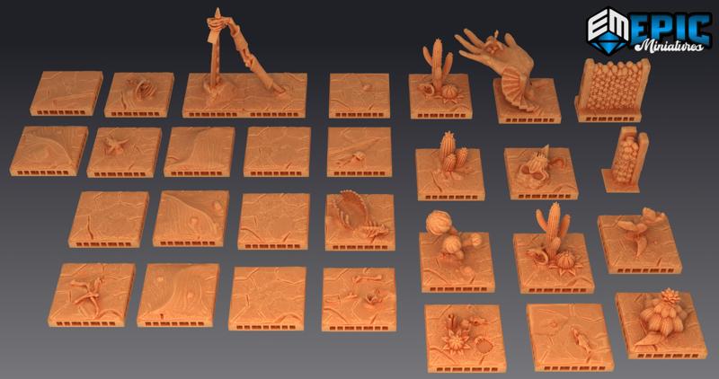 Modular Desert Tiles / Oriental Dungeon Items / Sand Dune Area Decoration / OpenLOCK