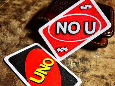 NO U Uno Reverse Card (Two Halves)