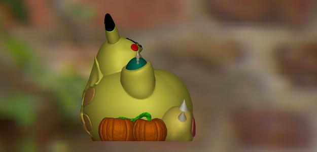 Free Halloween 2024 3D Print: (Easy Supportless) Snorlax in Pikachu Costume