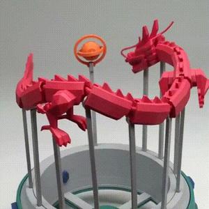 Dragon playing with the pearl  “Automata”