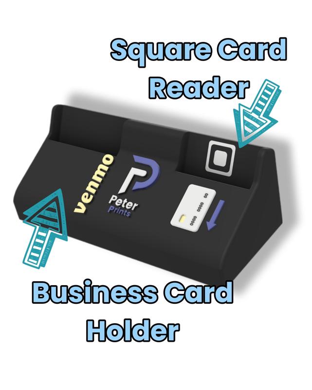 Square Card Reader & Business Card Holder Combo – Simple Design
