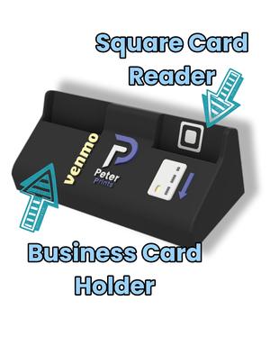 Square Card Reader & Business Card Holder Combo – Simple Design