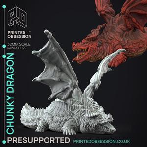Fat Dragon – Possessed Bakery – PRESUPPORTED – Illustrated and Stats – 32mm scale