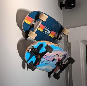 Skateboard wall mount / skateboard rack / skateboard hook – free 3D model 3D printable or CNC router / laser