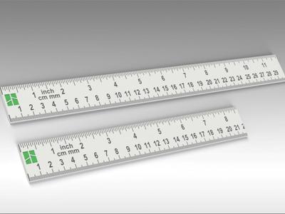 Dual Unit Ruler Metric and Inch 220mm and 300mm LG