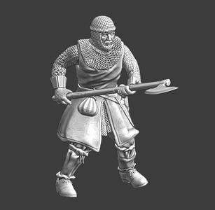 Medieval Crusader Knight with great axe
