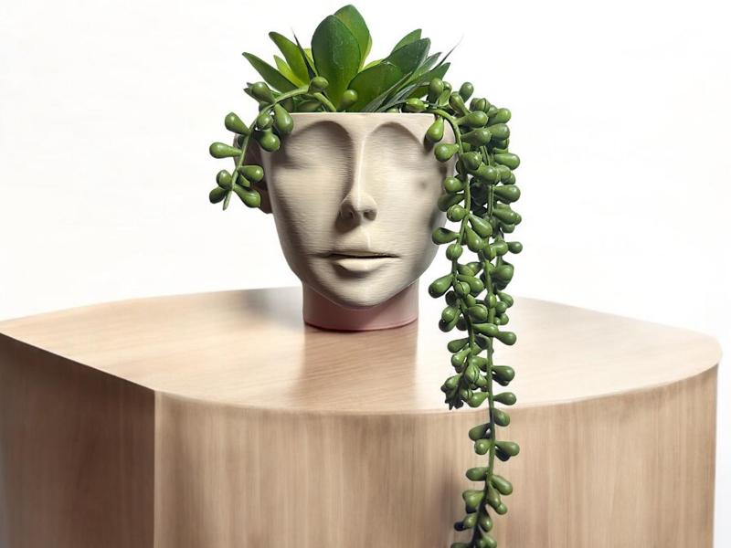 Sad Girl Modern Planter Pot