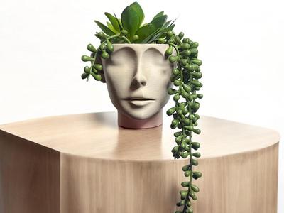 Sad Girl Modern Planter Pot