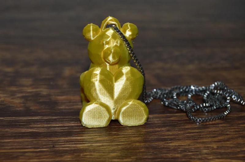 Low poly bear pendant