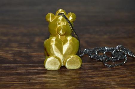 Low poly bear pendant