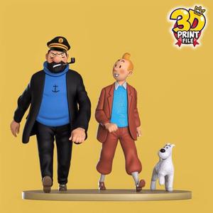 The Adventures of TINTIN 3D model (Diorama) - v.1