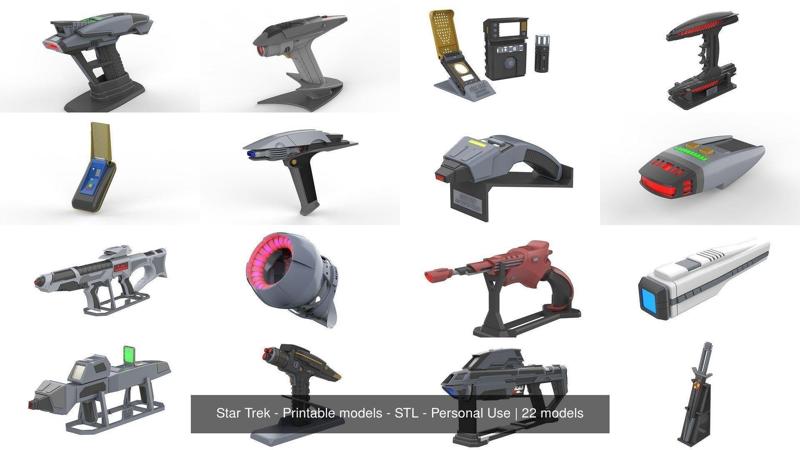 Star Trek – 22 Printable models – STL – Personal Use 3D Model Collection