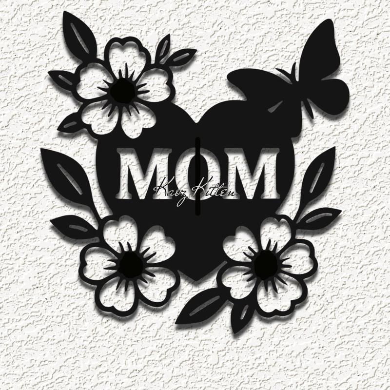 mom heart a wall art home decor