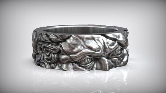 Moses Head Look Sculpture Ring