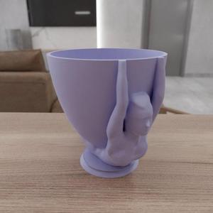3D Yoga Girl Cup Stl Decor with 3D Print Stl Files and Ready to Print & 3D Art, Women Line Art, 3D Printing, Home Decor, 3D Printed Decor