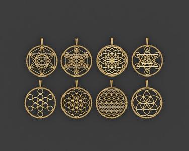 Collection of esoteric pendants
