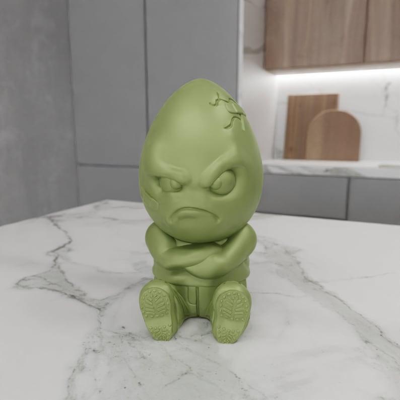 3D Angry Egg Decor with 3D Print Stl Files and Gift for Kids & Kids Toy, Figure, 3D Printing, Shoes, 3D Printed Decor, 3D Figure Print