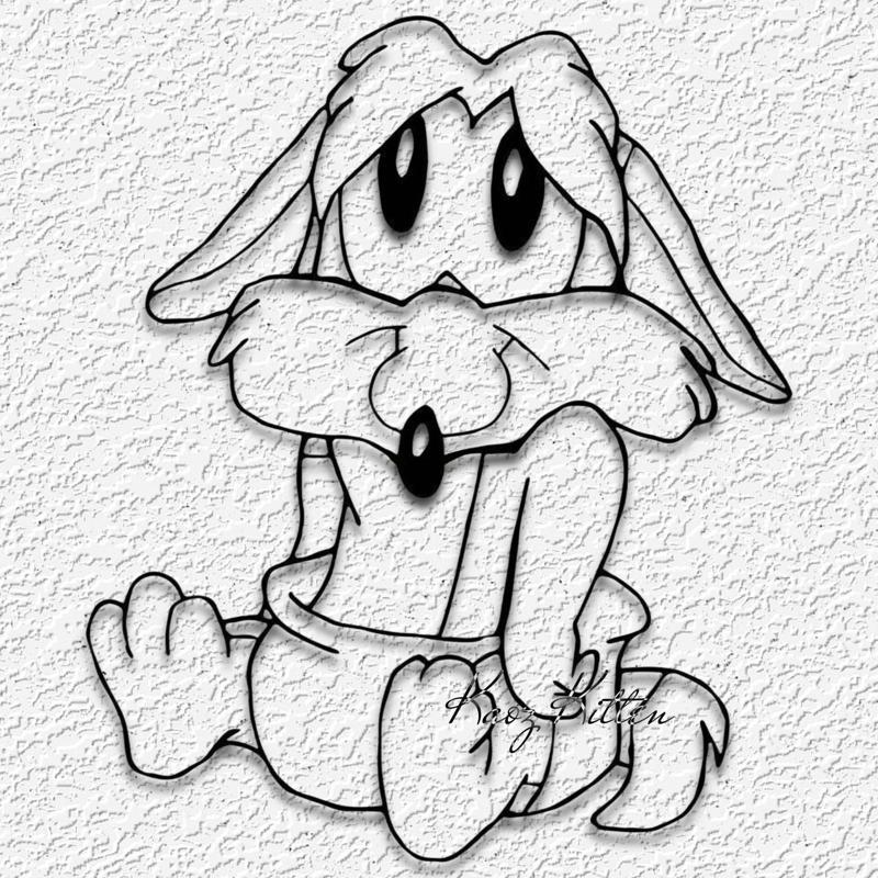 BABY WILE E COYOTE WALL ART LOONEY TOONS HOME DECOR