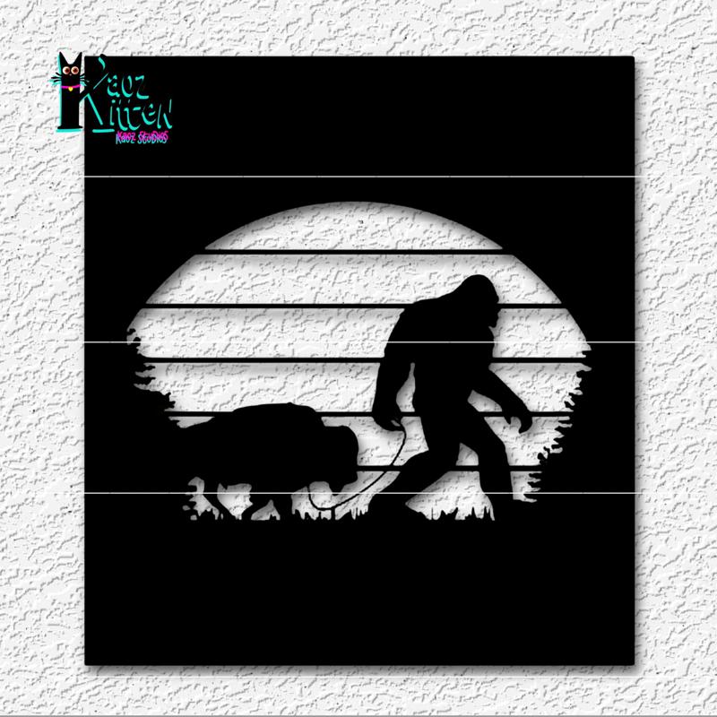 Sasquatch Buffalo wall art Big Foot decor