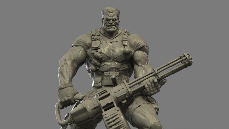 Punisher statue of man