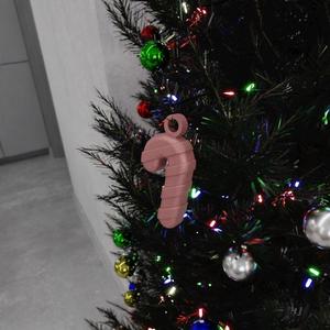 Candy Cane Christmas Ornament with 3D Stl Files & Ornament Art, 3D Print File, Tree Ornament, Candy Ornament, 3D Printing, Christmas Gift