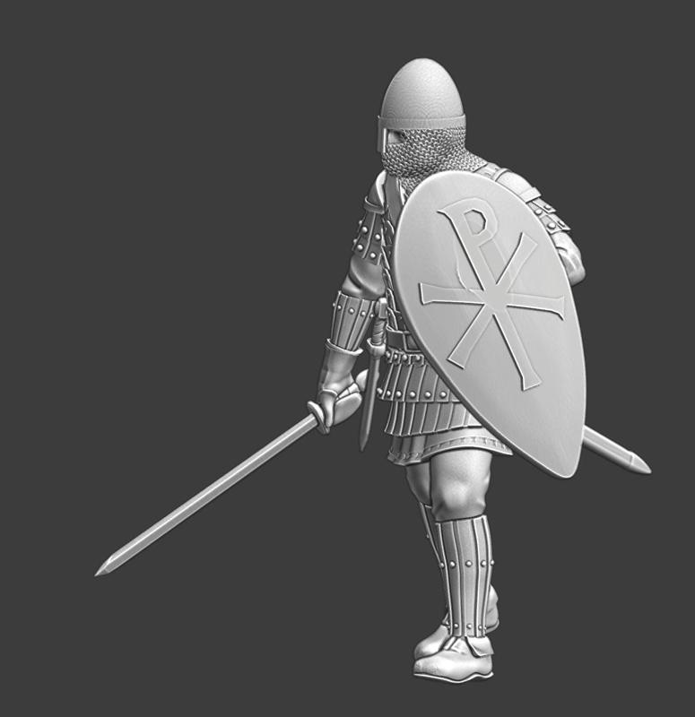 Medieval Byzantine Varangian with drawn sword