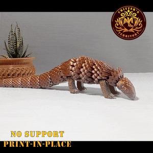 Articulated print-in-place Cute Pangolin