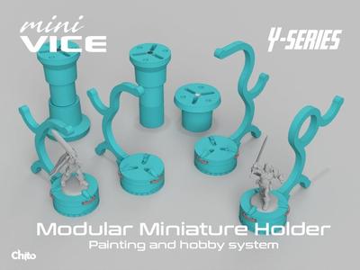miniVICE Y-Series – Modular miniature holder, painting and hobby system
