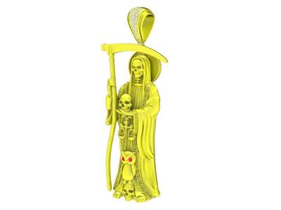 00 Santa Muerte Grim Reaper Holy Death Pendant Necklace