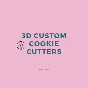 Custom Cokkie Cutter STL, Personizable 3D Custom, 3D Cookie Cutters Printable File