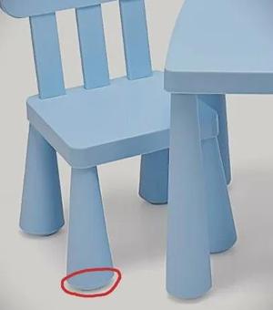 Ersatzfuß für COSTWAY Kinderstuhl/-tisch. Wahrscheinlich kompatibel zu Ikea Mammut
