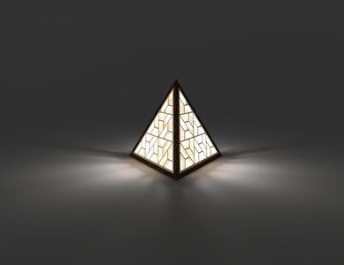 Tetrahedron Lamp