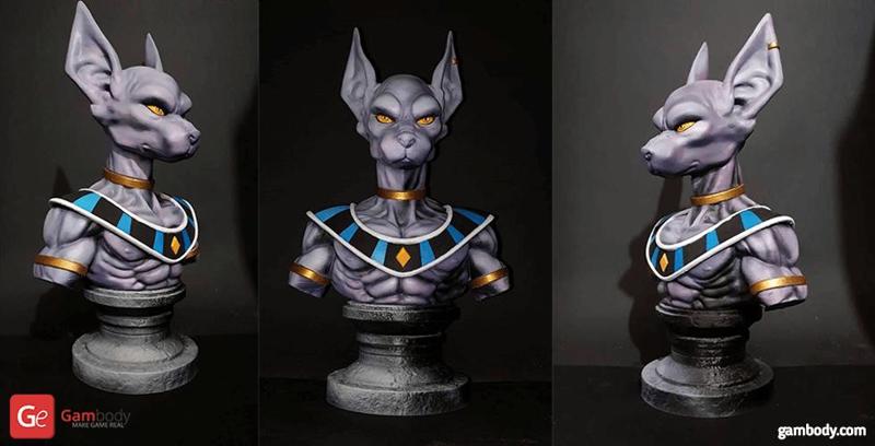 Beerus Bust 3D Printing Figurine | Assembly