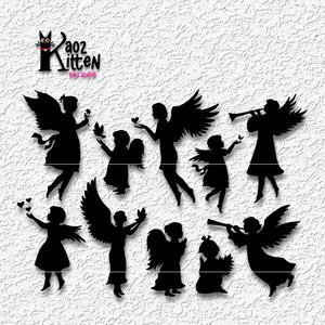 HUGE pack of 10 Angel Charms wall art Christmas decor