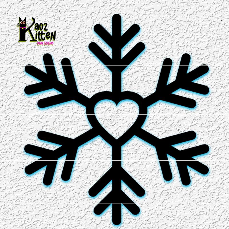 heart snow flake wall art christmas decor