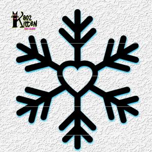 heart snow flake wall art christmas decor