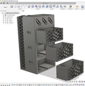 #organizedfusion Bee themed Desk organizer #fusion360challenge
