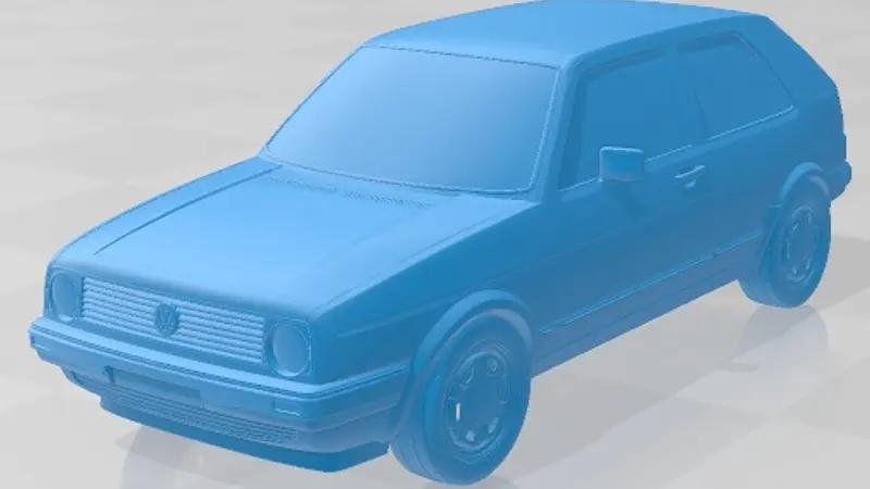 Volkswagen Golf Mk2 1983 Printable Car